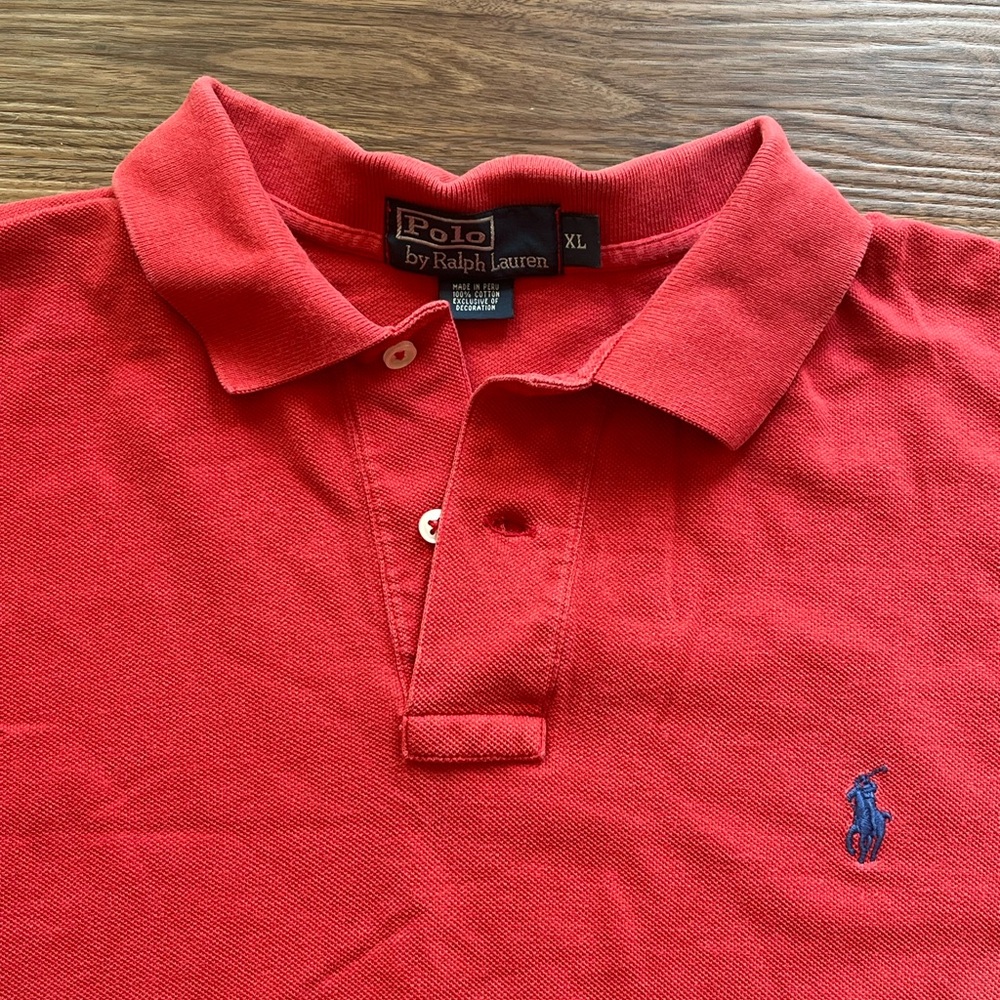 Ralph Lauren Red Polo Shirt Mens size XL
